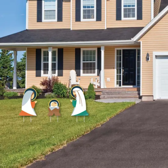 Big Dot of Happiness Holy Nativity - Outdoor Lawn Sign Decorations with Stakes - Manger Scene Religious Christmas Yard Display - 3 Pieces {3}