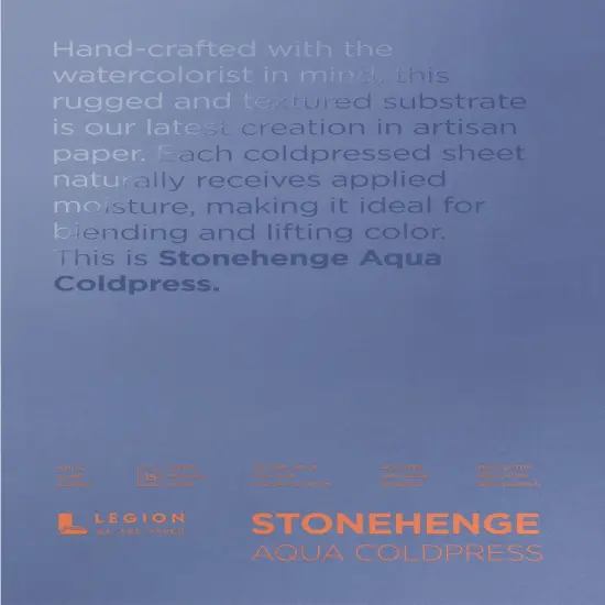 Stonehenge Aqua Block Coldpress Pad 7"X10" 15 Sheets/Pkg-White 140lb {1}