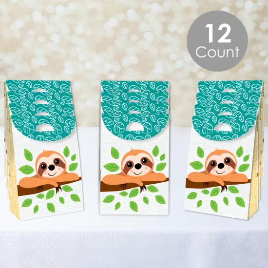 Big Dot of Happiness Let&rsquo;s Hang - Sloth - Baby Shower or Birthday Gift Favor Bags - Party Goodie Boxes - Set of 12 {3}