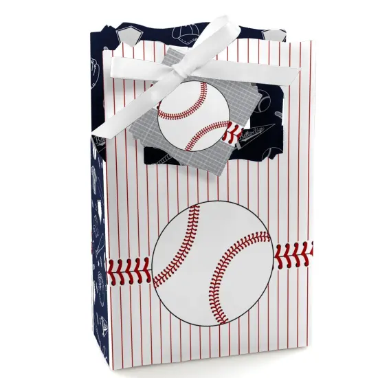 Big Dot of Happiness Batter Up - Baseball - Baby Shower or Birthday Party Favor Boxes - Set of 12 {1}