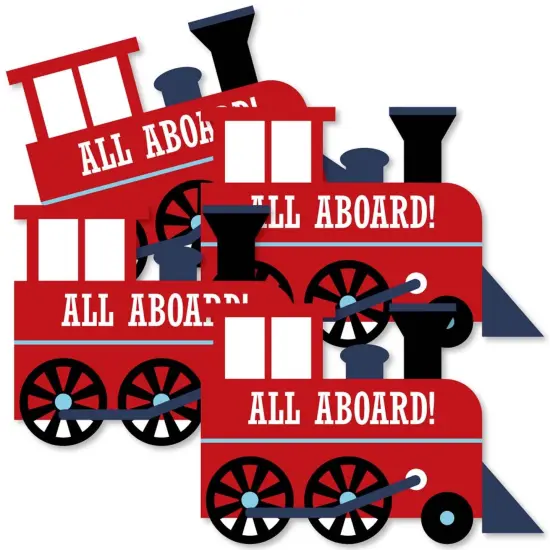Big Dot of Happiness Railroad Party Crossing - Train Decorations DIY Steam Train Birthday Party or Baby Shower Essentials - Set of 20 {3}