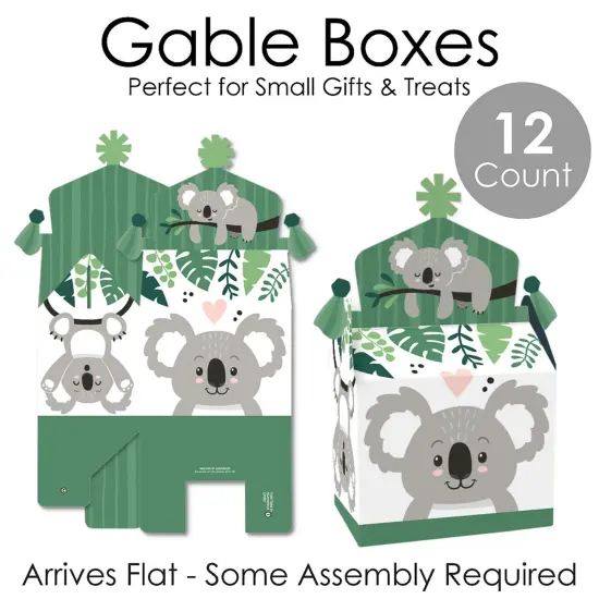 Big Dot of Happiness Koala Cutie - Treat Box Party Favors - Bear Birthday Party and Baby Shower Goodie Gable Boxes - Set of 12 {7}