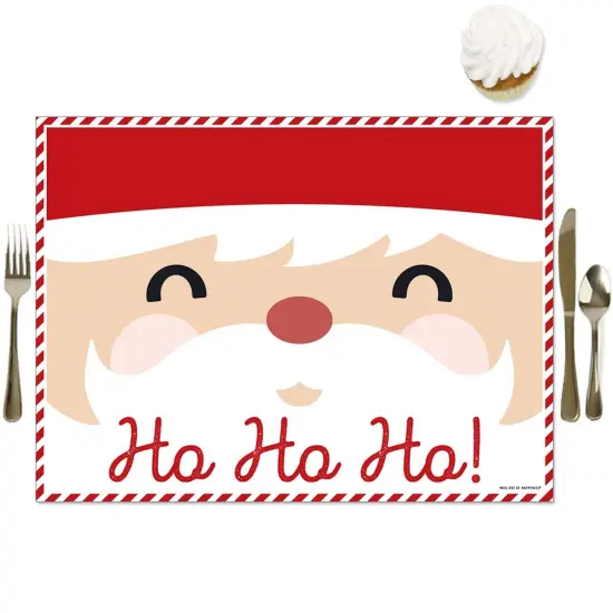 Big Dot of Happiness Jolly Santa Claus - Party Table Decorations - Christmas Party Placemats - Set of 16 {1}