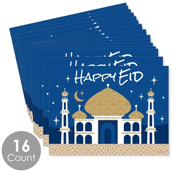 Big Dot of Happiness Eid Mubarak - Happy Eid Party Table Decorations - Ramadan Party Placemats - Set of 16 {4}