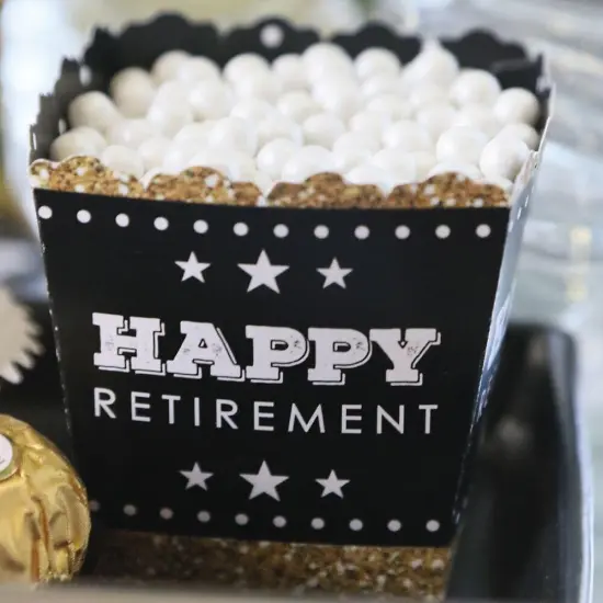 Big Dot of Happiness Happy Retirement - Party Mini Favor Boxes - Retirement Party Treat Candy Boxes - Set of 12 {7}