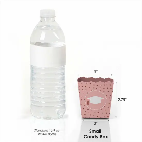 Big Dot of Happiness Rose Gold Grad - Party Mini Favor Boxes - Graduation Party Treat Candy Boxes - Set of 12 {3}