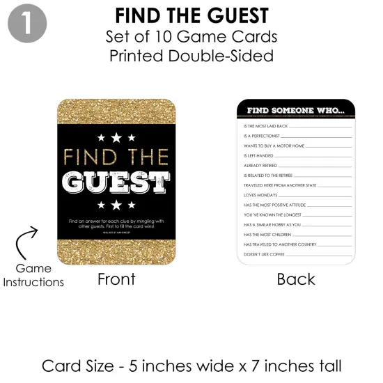 Big Dot of Happiness Happy Retirement - 4 Retirement Party Games - 10 Cards Each - Gamerific Bundle {6}