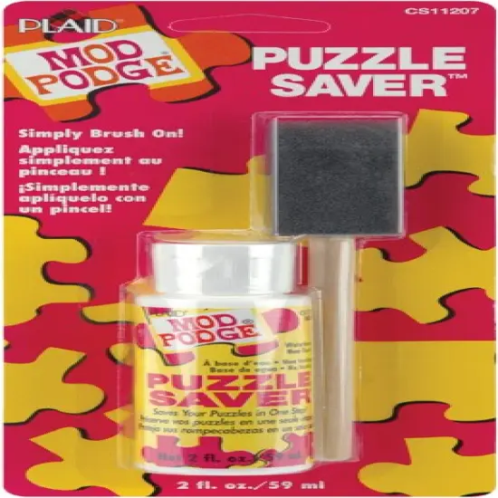 Plaid Mod Podge Puzzle Saver W/Foam Brush-2oz {1}