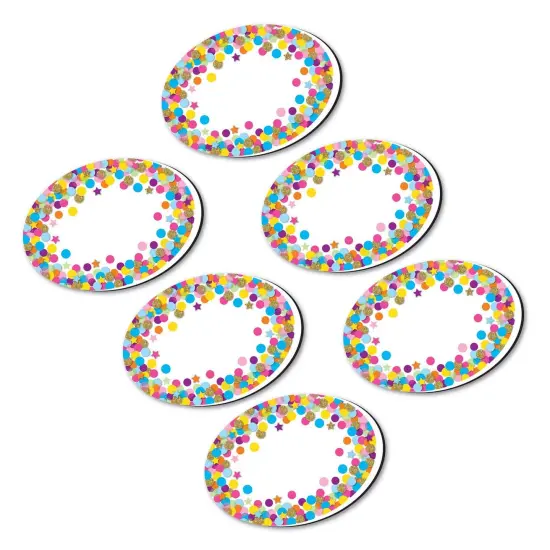 Magnetic Whiteboard Eraser, Oval Confetti, Pack of 6 {1}