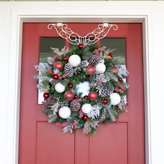 30 in. Lighted Christmas Wreath - Frosted Wonderland {2}