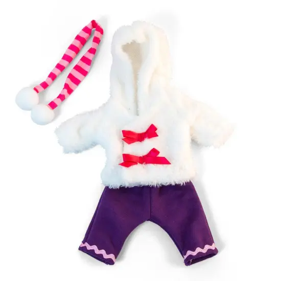 Doll Clothes, Fits 12-5/8" Dolls, Cold Weather White Fur Set {1}