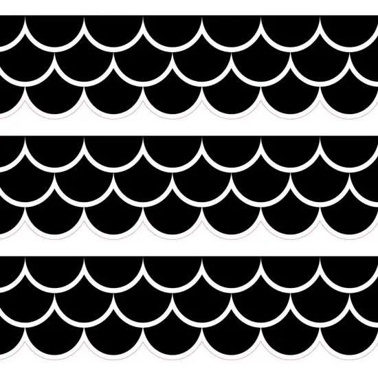 Black Scallops EZ Border&trade;, 48 Feet Per Pack, 3 Packs {1}