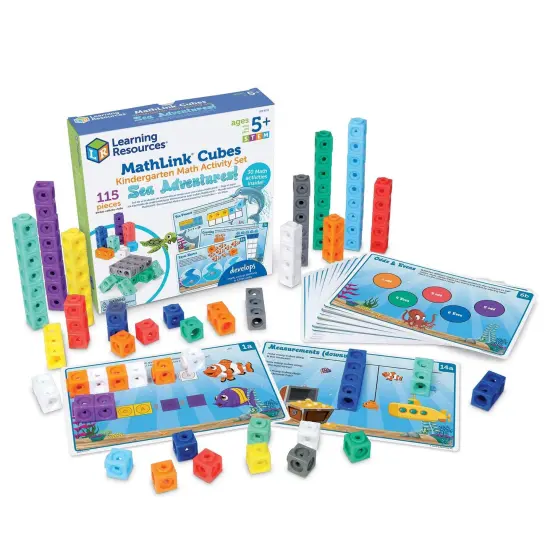 Mathlink&reg; Cubes Kindergarten Math Activity Set: Sea Adventures! {1}