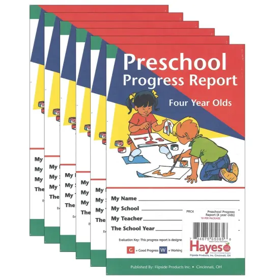 Preschool Progress Report, Four Year Olds, 10 Per Pack, 6 Packs {1}