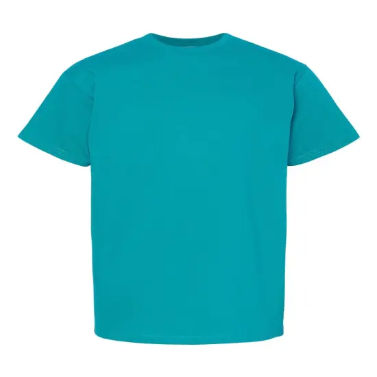 Hanes&reg; Essential-T Youth Short Sleeve Crew Neck T-Shirt Athletic teal {1}