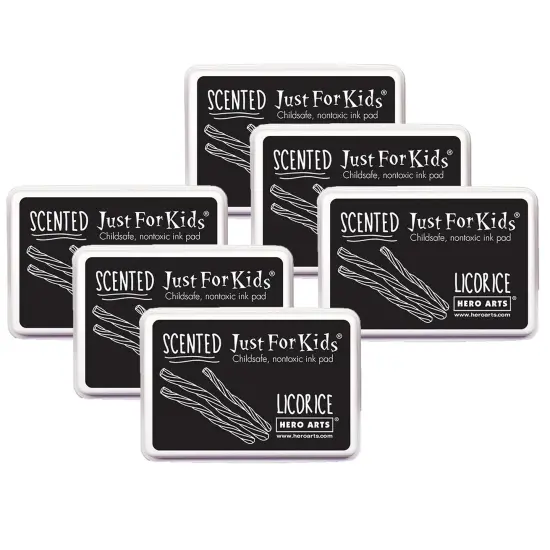 Just for Kids&reg; Scented Ink Pad Licorice/Black, Pack of 6 {1}