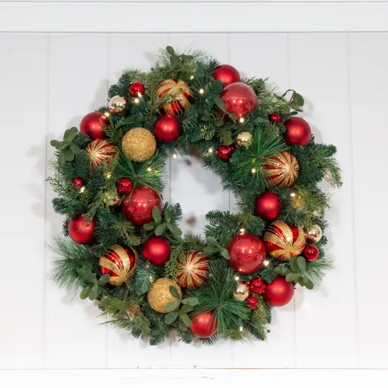 Lighted Christmas Wreath - Christmas Classic {6}