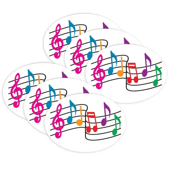 Magnetic Whiteboard Eraser, Music Notes, Pack of 6 {1}