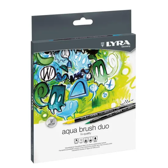 Aqua Brush Duo Art Markers, 12 Colors {2}