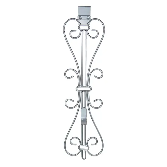Adjustable Wreath Hanger for Door - Elegant Silver {1}