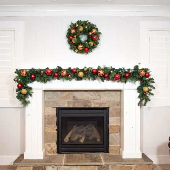 9 ft. Artificial Christmas Garland with Lights - Christmas Classic {5}