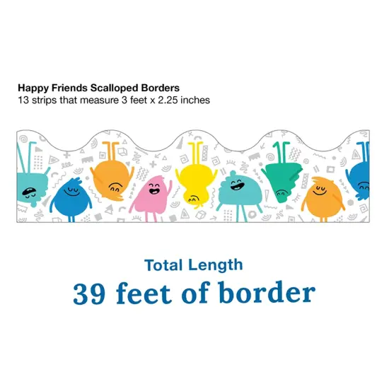 Happy Friends Scalloped Border, 39 Feet Per Pack, 6 Packs {2}