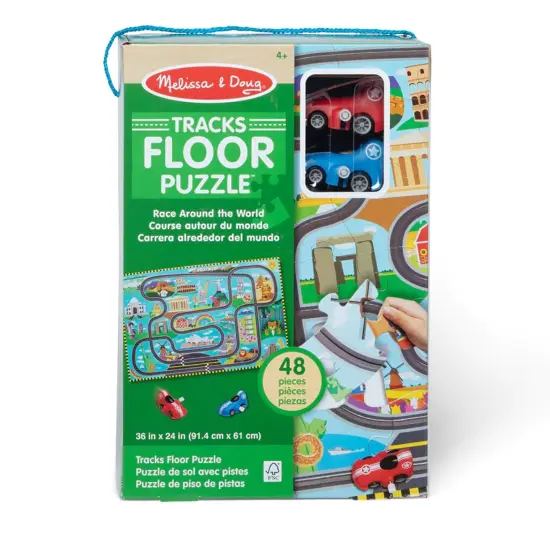 Race Track Floor Puzzle & Play Set {1}
