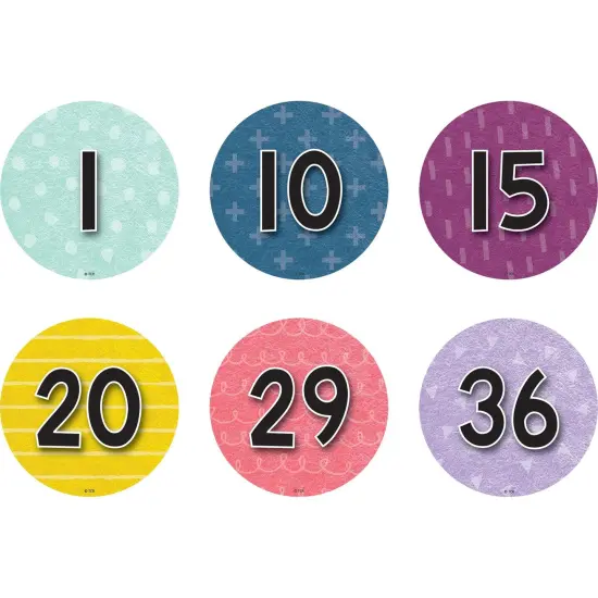 Spot On Floor Markers Oh Happy Day Numbers 1-36, 4", Pack of 36 {1}