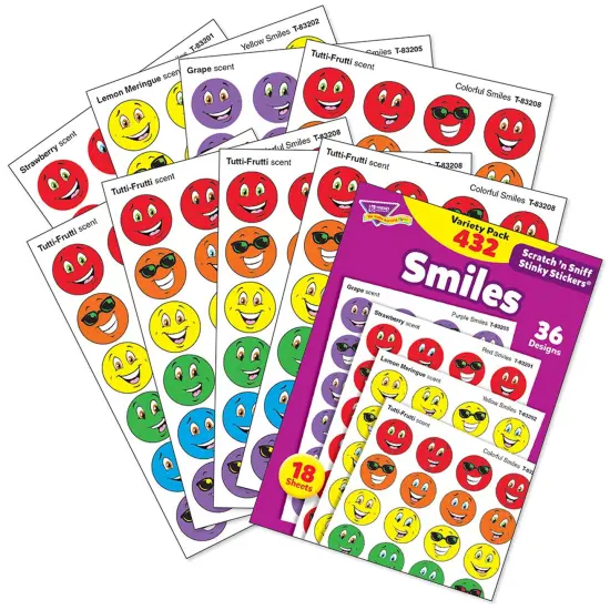 Smiles Stinky Stickers&reg; Variety Pack, 432 Per Pack, 3 Packs {2}
