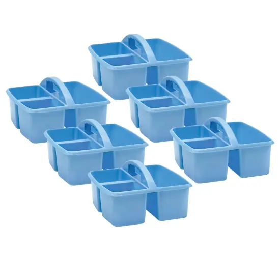 Light Blue Plastic Storage Caddy, Pack of 6 {1}