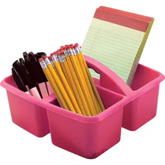 Pink Plastic Storage Caddy, Pack of 6 {2}