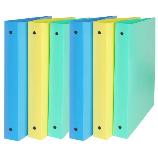3-Ring Binder, 1" capacity, Assorted Colors, Pack of 6 {1}