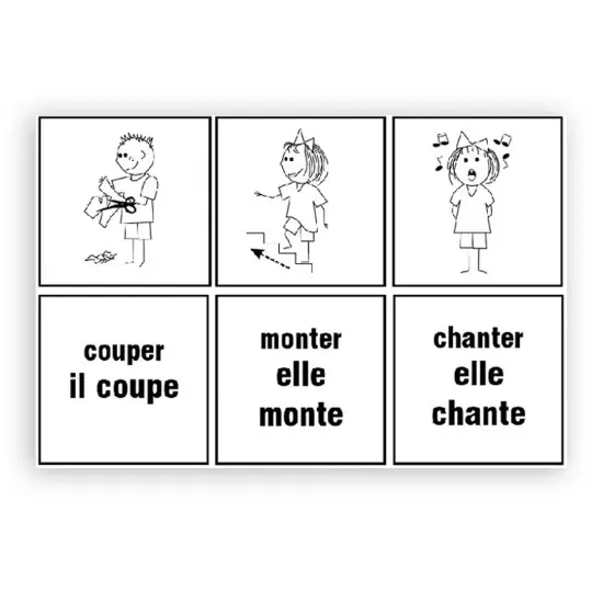 Verb Attack Card Set, French {2}