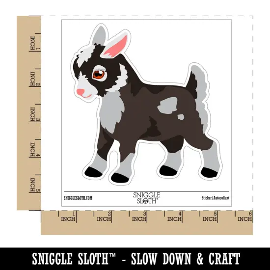 Cute Baby Goat Waterproof Vinyl Phone Tablet Laptop Water Bottle Sticker Set - 5 Pack {1}
