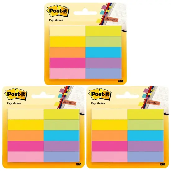 Page Markers, 50 Sheets/Pad, 10 Pads/Pack, 3 Packs {1}