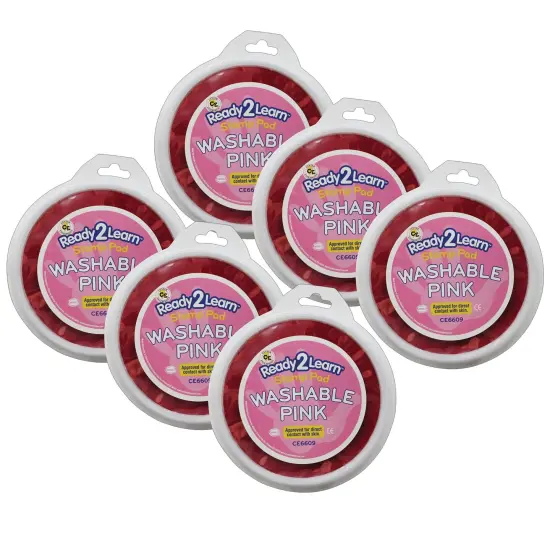 Jumbo Circular Washable Stamp Pad - Pink - 5.75" dia. - Pack of 6 {1}
