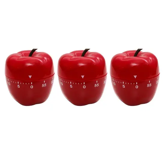 Apple-Shaped Timer, Red, Pack of 3 {1}