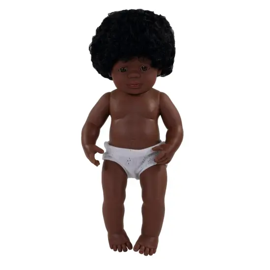 Anatomically Correct 15" Baby Doll, African-American Girl {1}