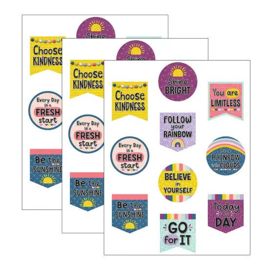 Oh Happy Day Positive Sayings Accents, 30 Per Pack, 3 Packs {1}
