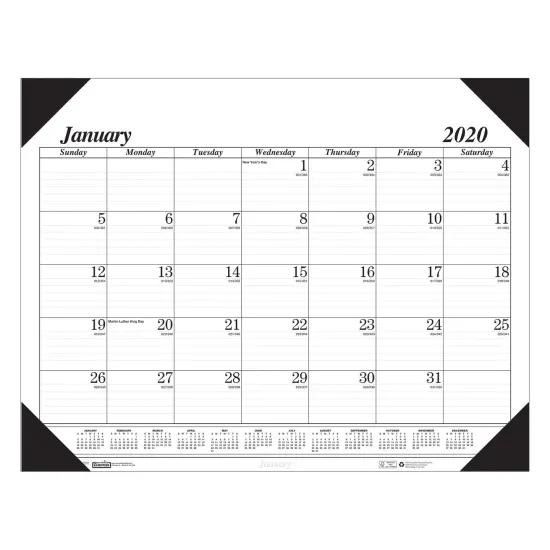 Academic Economy Desk Pad, 12 Months, January-December, Pack of 3 {1}