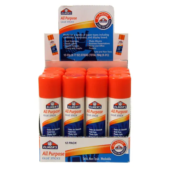 All Purpose Glue Stick, 0.77 oz, Pack of 12 {1}