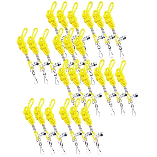 Standard Lanyard Hook Rope Style, Yellow, Pack of 24 {1}