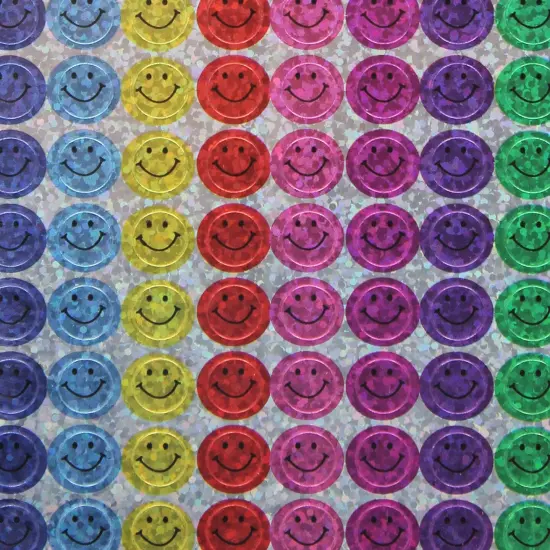 Mini Happy Face Sparkle Stickers Valu-Pak, Multi Color, 440 Per Pack, 6 Packs {2}