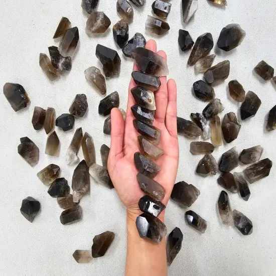 Smoky Quartz Points Bulk Natural Smokey Crystals {1}