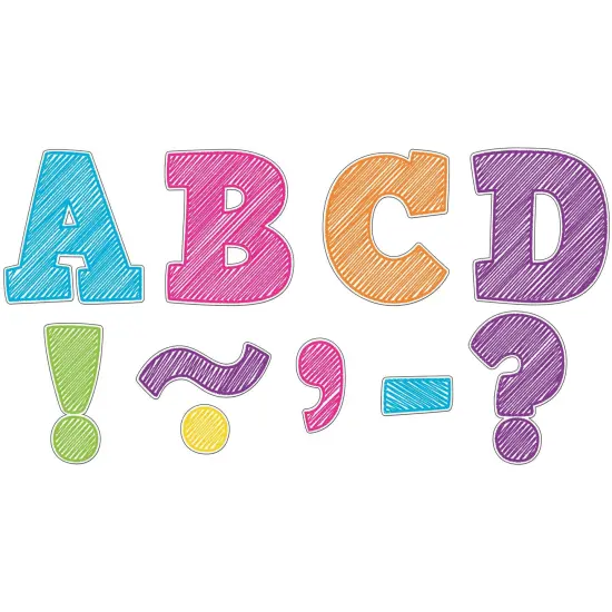 Scribble Bold Block 3" Magnetic Letters {1}