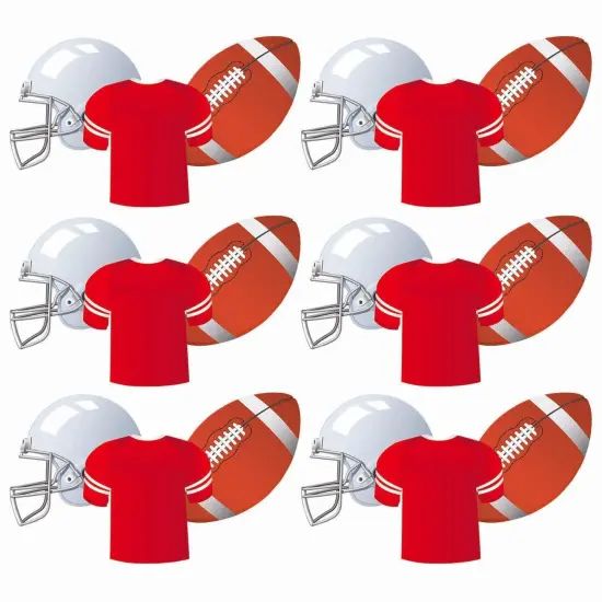 Football Assorted Cut Outs, 36 Per Pack, 6 Packs {1}