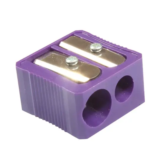 Dual Hole Plastic Pencil Sharpener, Assorted Colors, Pack of 20 {2}