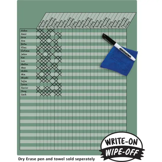 Eucalyptus Green Incentive Write-On/Wipe-Off Chart, Pack of 6 {4}