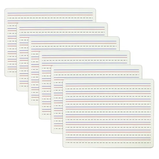 Two-Sided Dry Erase Lapboard, Lined on One Side, Pack of 6 {1}