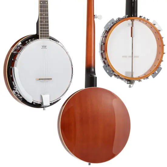Jameson Guitars 5-String Banjo 24 Bracket with Closed Solid Back and Geared 5th Tuner {2}